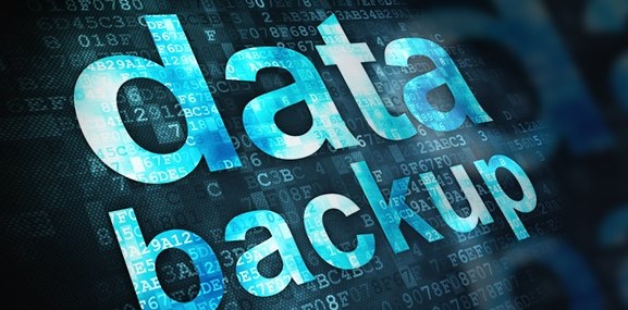 Information concept: data backup on digital background