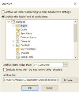 outlook-archive-options